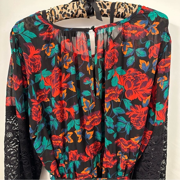 Torrid Chiffon Floral Maxi Peasant Dress - Picture 6 of 10